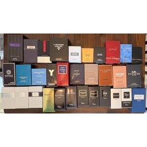 Lot Of 32 Empty Mens Cologne Boxes Dior Versace Armani Chanel Prada